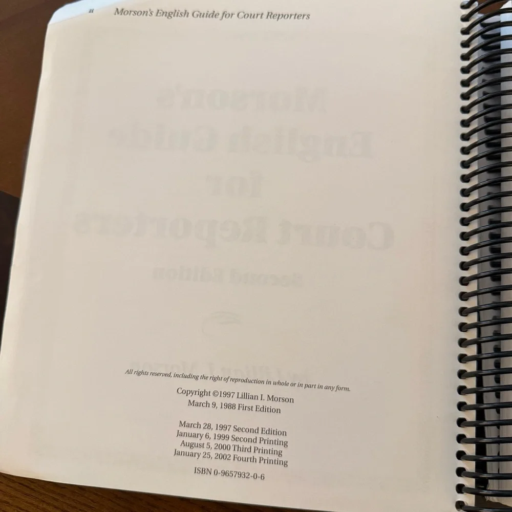 Morson’s English Guide for Court Reporters Second Edition - Picture 6 of 7